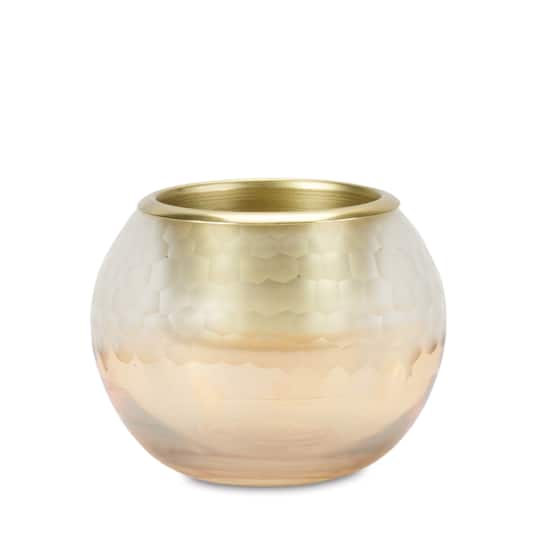 Rose Gold Ombre Glass Votive Candle Holder Set